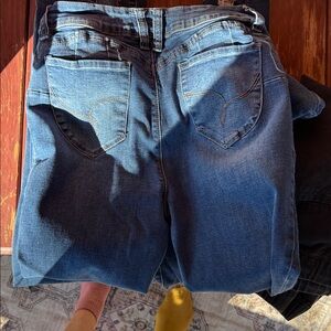 Distressed Blue Jeans 3 pair American Eagle, Judy blue and WBB YMI midrise lot